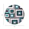 Flash Furniture Turquoise 5' x 5' Round Modern Geometric Area Rug OK-HCF-7146ATUR-5R-TUR-GG - alternate 9